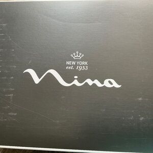 Nina evening dress sandals, size 9 navy blue